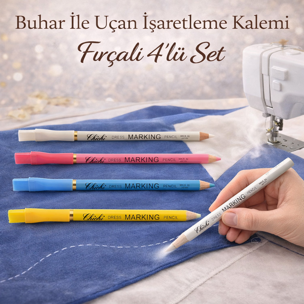 Buhar Ile U�an I�aretleme Kalemi F�r�al� 4\'l� Set
