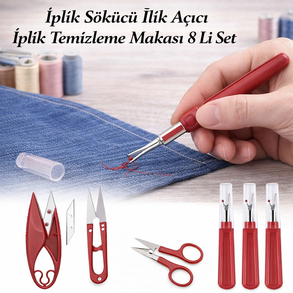 �plik S�k�c� �lik A��c� �plik Temizleme Makas� 8 Li Set