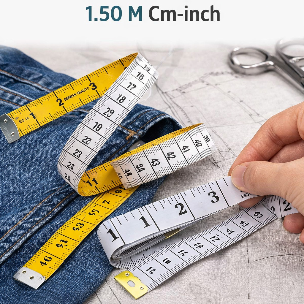 2 Adet Sar� Ve Beyaz Renk Mezura 1.50 M Cm-inch