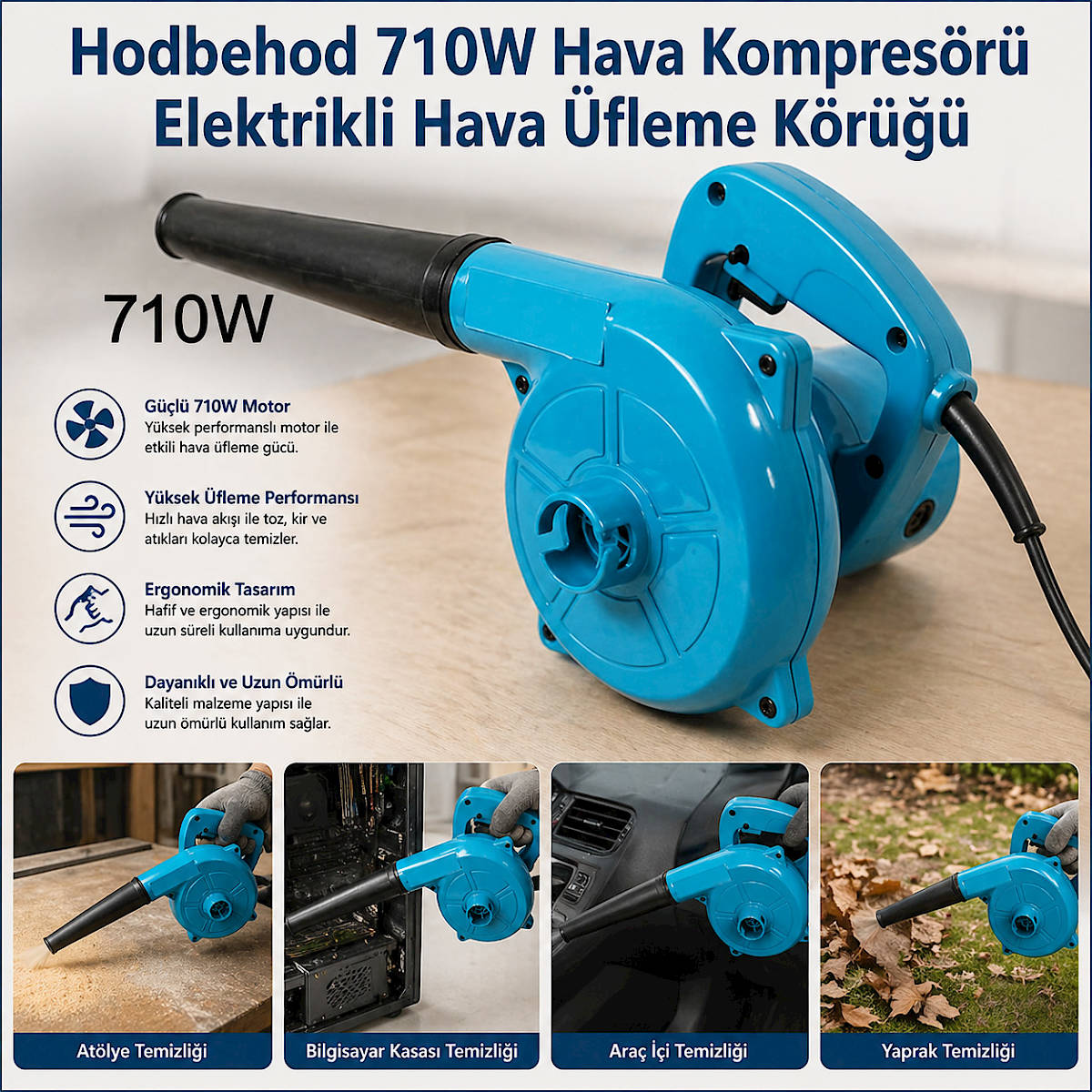 Hodbehod 710W Hava Kompres�r� Elektrikli Hava �fleme K�r���