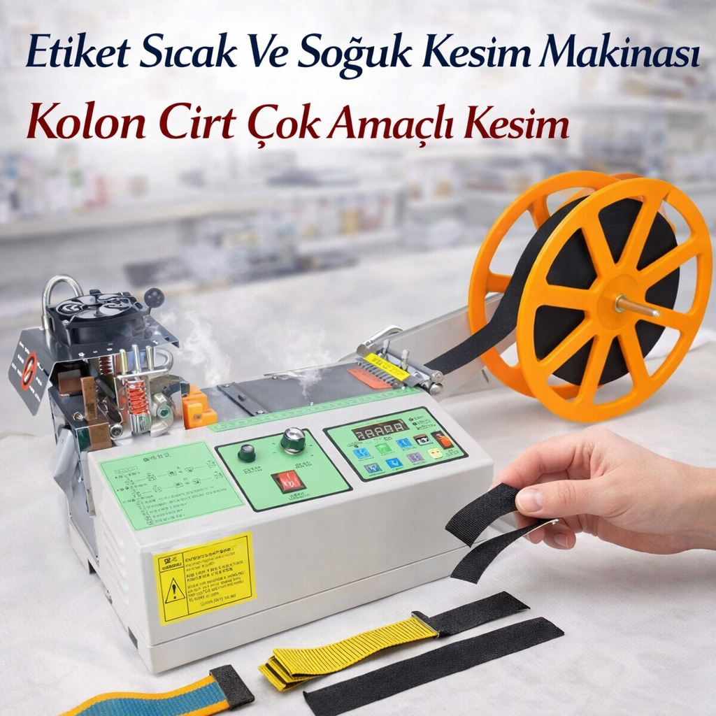 Etiket S�cak Ve So�uk Kesim Makinas� Kolon C�rt �ok Ama�l� Kesim