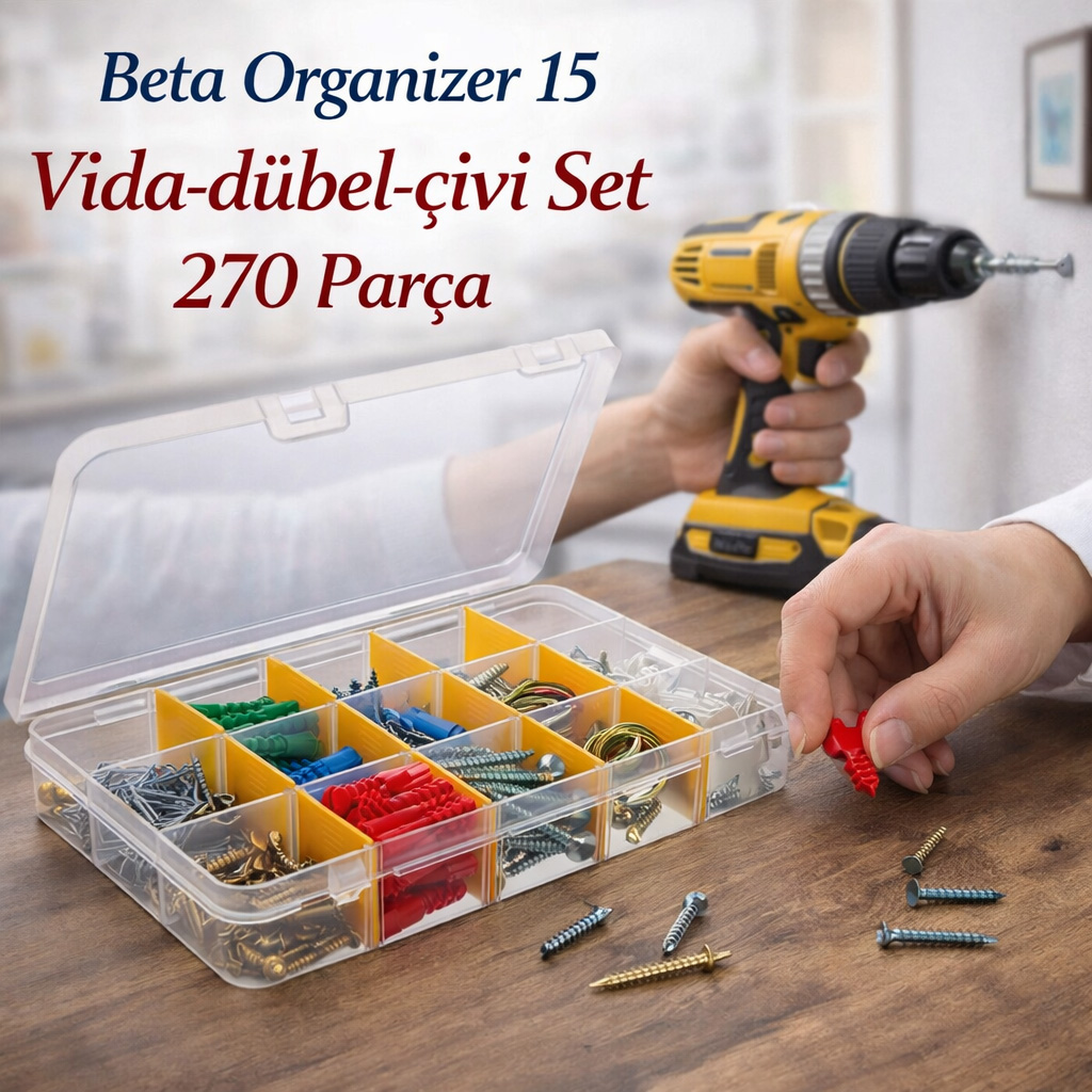 �Beta Organizer 15 Vida-d�bel-�ivi Set 270 Par�a