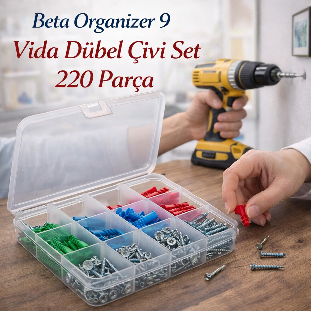 Bag�Beta Organizer 9 Vida D�bel �ivi Set 220 Par�a
