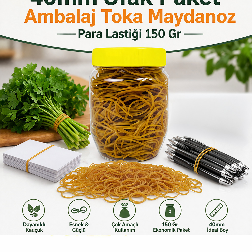 40mm Ufak Paket Ambalaj Toka Maydanoz Para Lasti�i 150 Gr