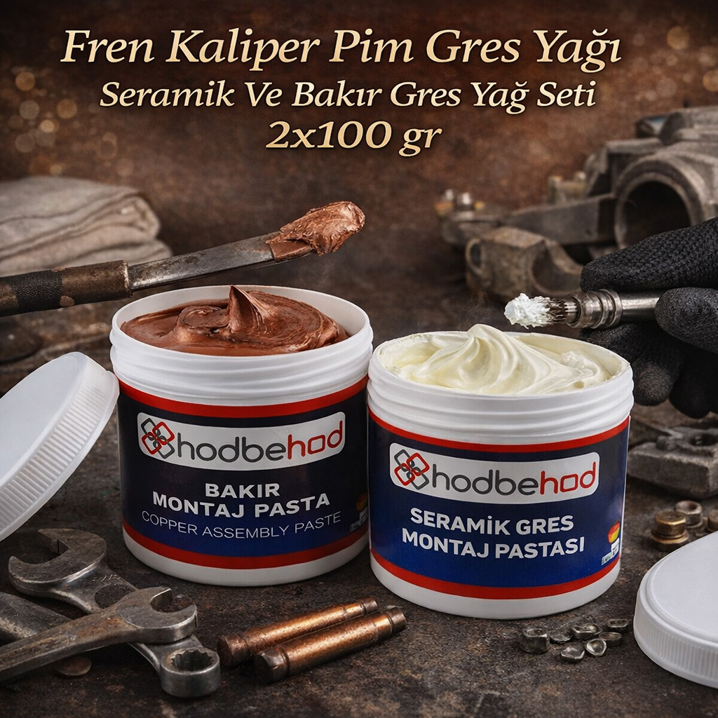 Fren Kaliper Pim Gres Yağı Seramik Ve Bakır Gres Yağ Seti 2x100 gr