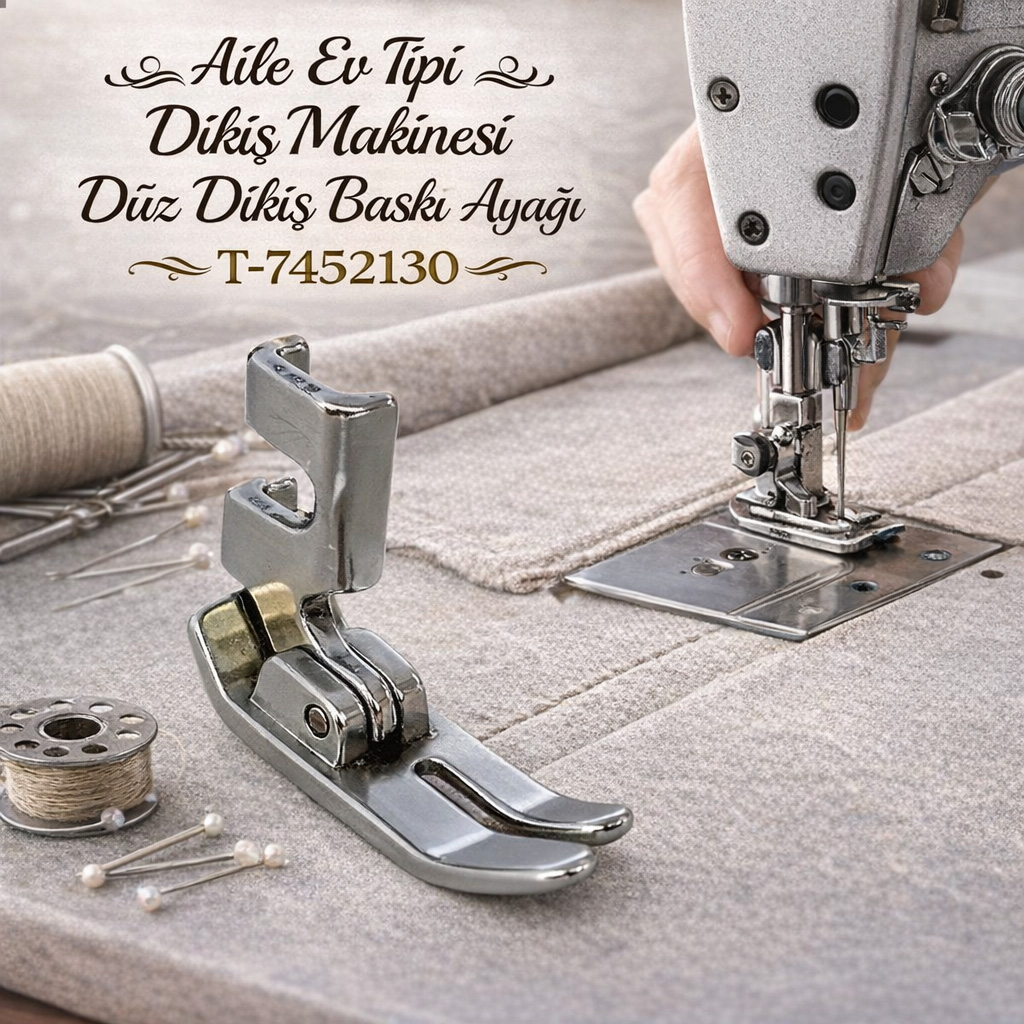 Aile Ev Tipi Diki� Makinesi D�z Diki� Bask� Aya�� T-7452130