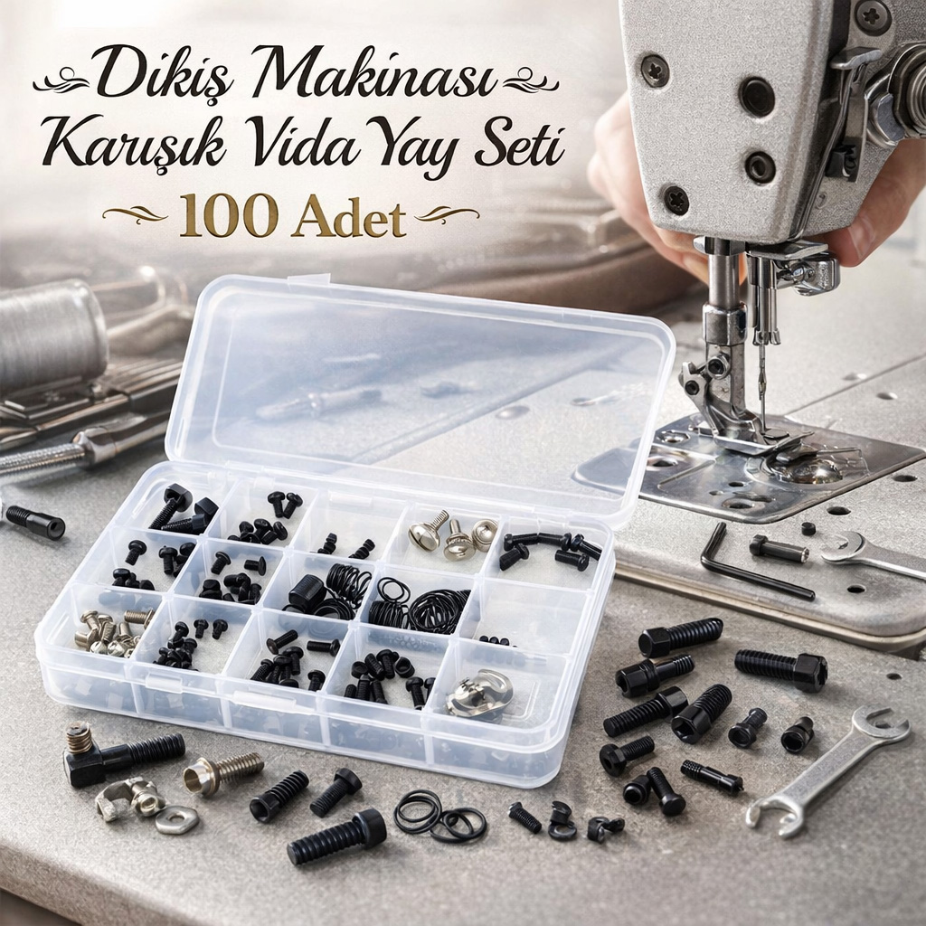 Diki� Makinas� Kar���k Vida Yay Seti 100 Adet