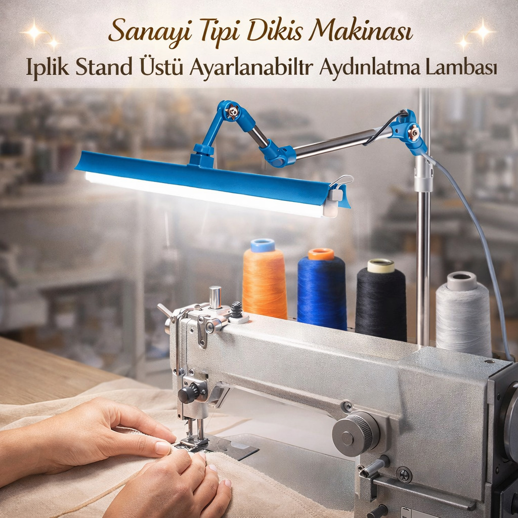 Sanayi Tipi Diki� Makinas� Iplik Stand �st� Ayarlanabilir Ayd�nlatma Lambas�