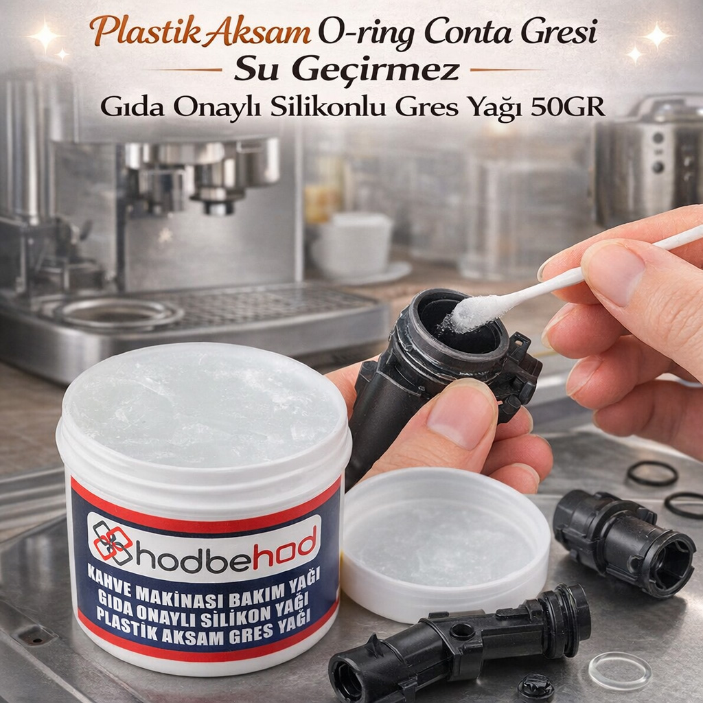 Plastik Aksam O ring Conta Gresi Su Ge�irmez G�da Onayl� Silikonlu Gres Ya�� 50GR