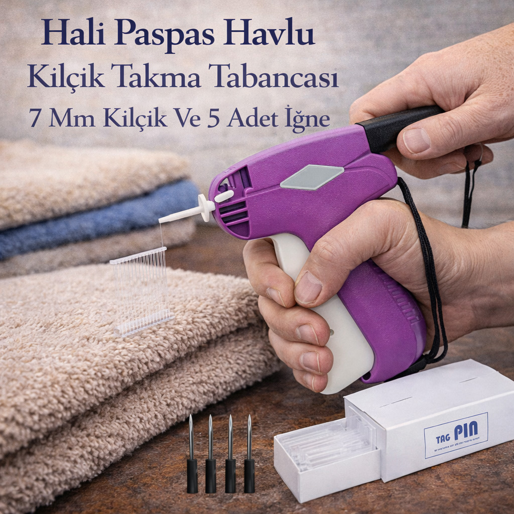 Hal� Paspas Havlu K�l��k Takma Tabancas� 7 Mm K�l��k Ve 5 Adet ��ne