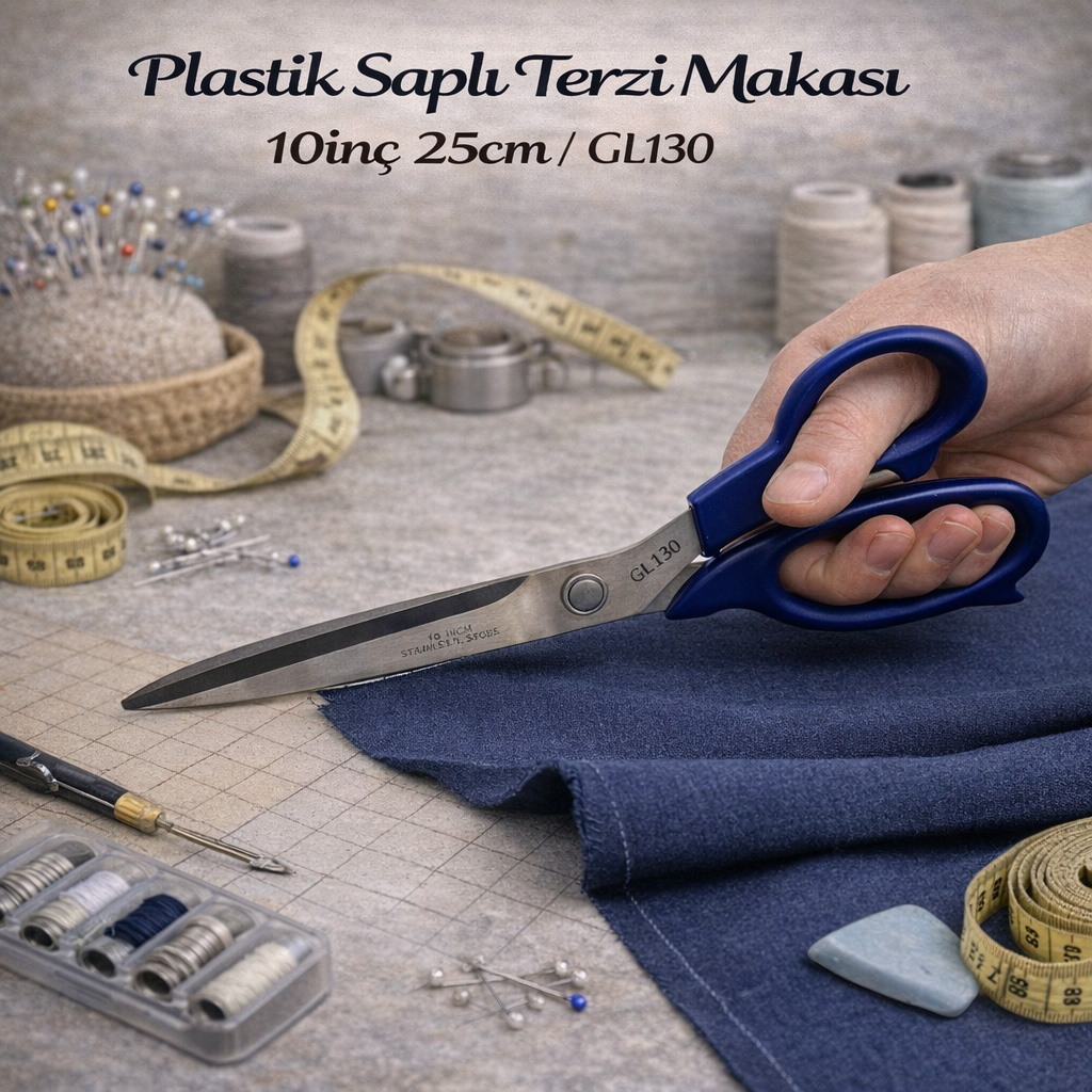 Plastik Sapl� Terzi Makas� 10in� 25cm / GL130