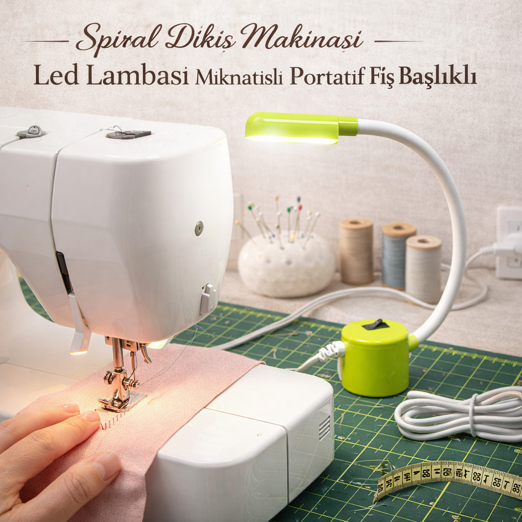 Spiral Diki� Makinas� Led Lambas� M�knat�sl� Portatif Fi� Ba�l�kl�