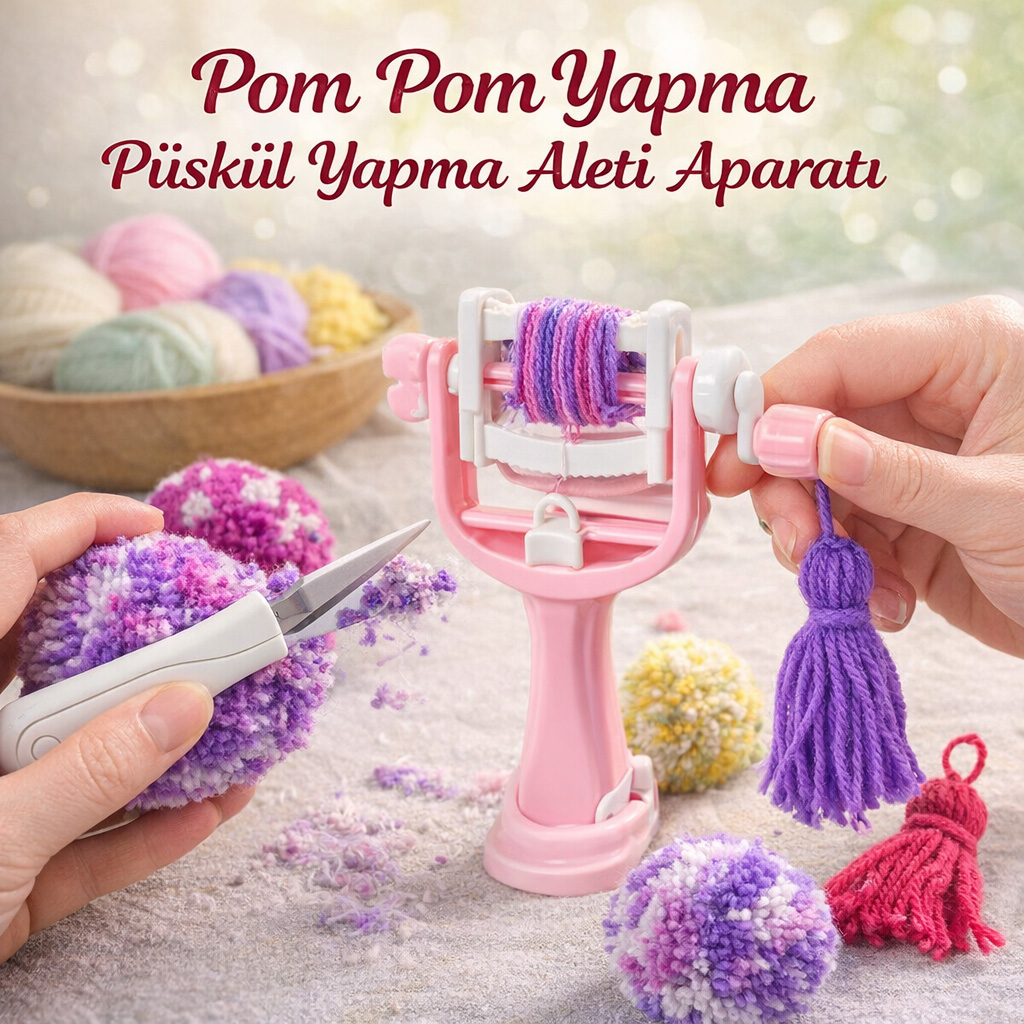 Pom Pom Yapma P�sk�l Yapma Aleti Aparat�