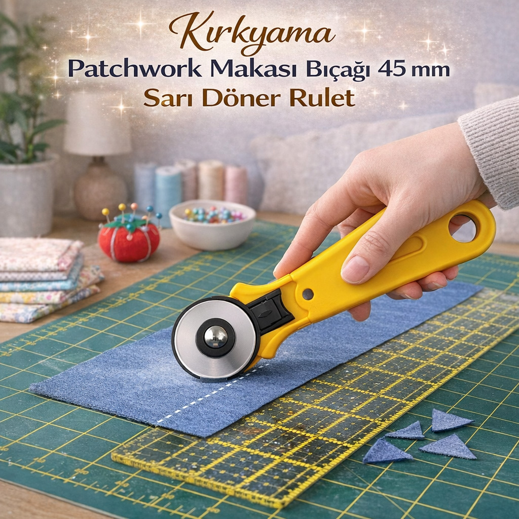 K�rkyama Patchwork Makas� B��a�� 45 mm Sar� D�ner Rulet