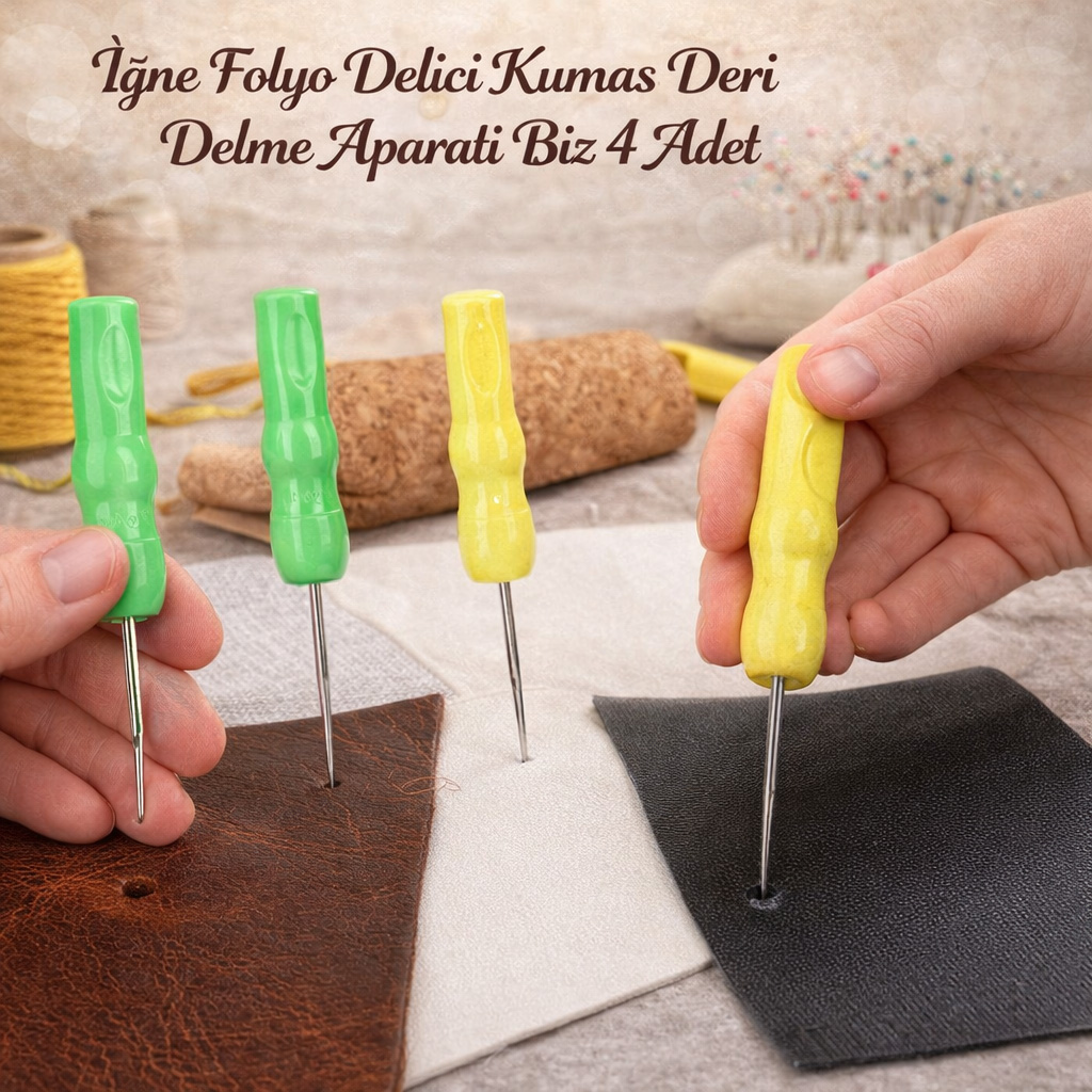 ��ne Folyo Delici Kuma� Deri Delme Aparat� Biz 4 Adet