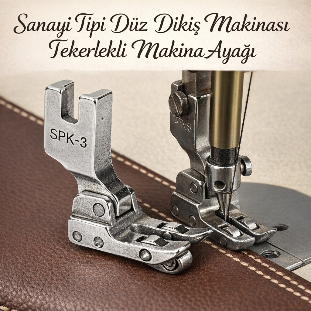 Sanayi Tipi D�z Diki� Makinas� Tekerlekli Makina Aya�� (deri Aya��)