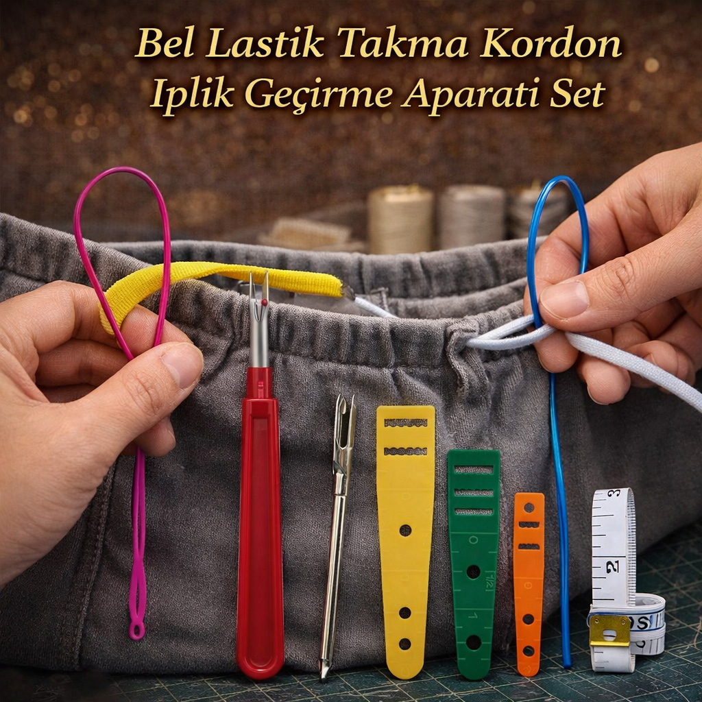 Bel Lastik Takma Kordon �plik Ge�irme Aparat� Set