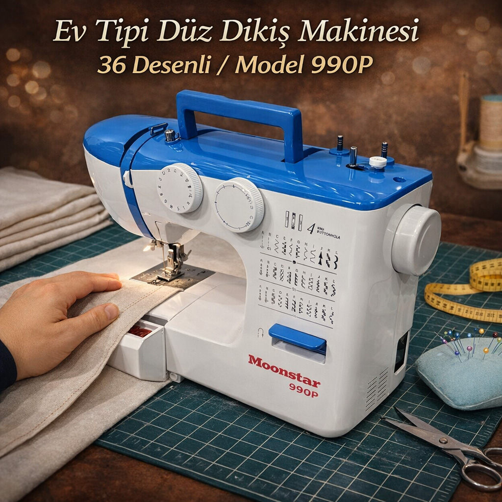 Ev Tipi Düz Dikiş Makinesi 36 Desenli / Model 990P