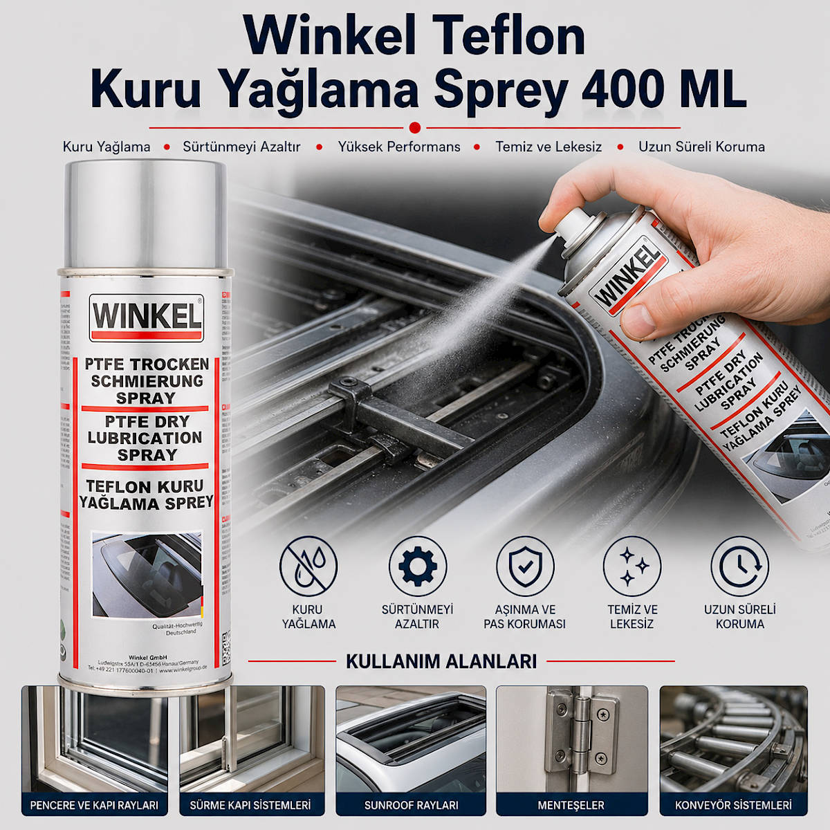Winkel Teflon Kuru Yağlama Sprey 400 ML