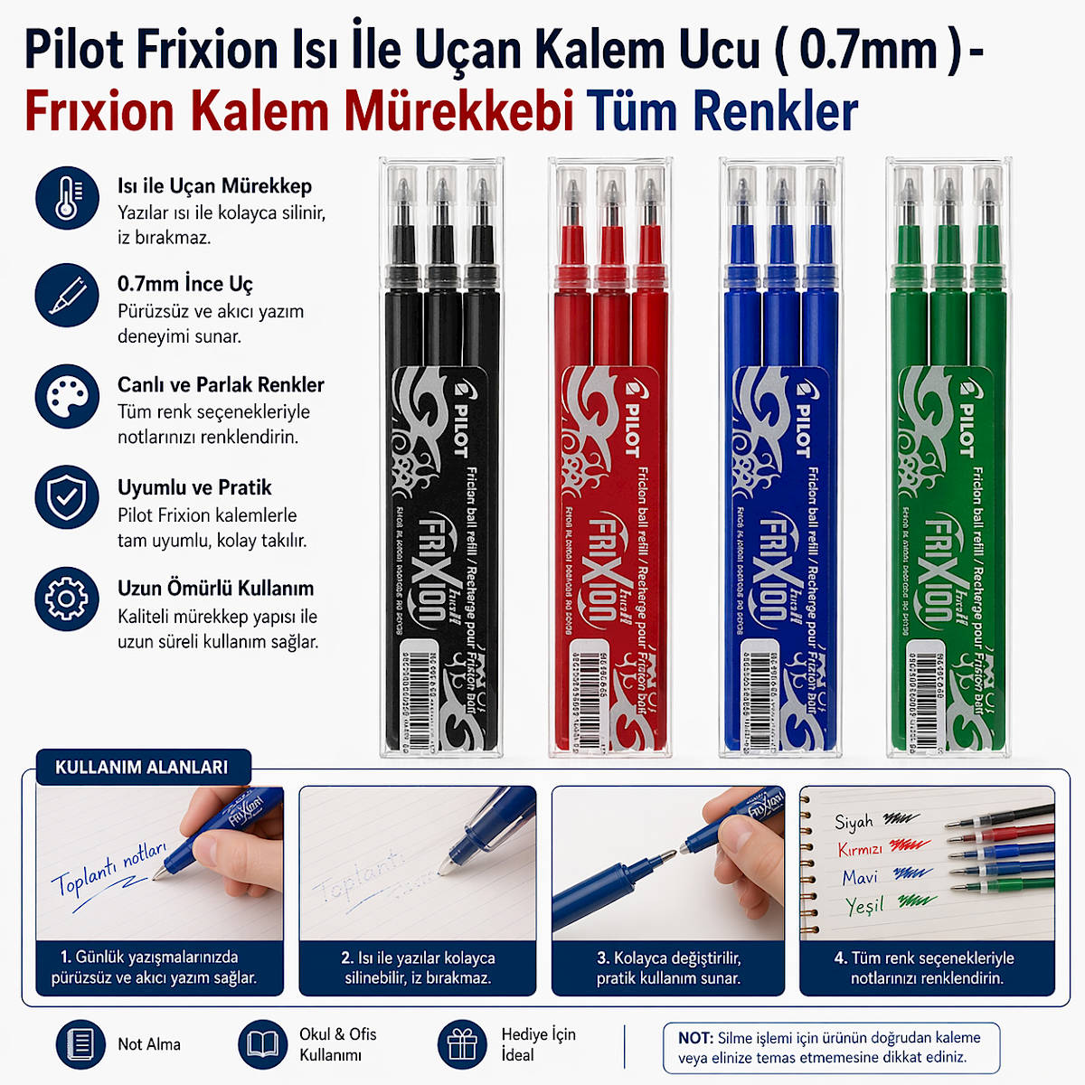 Pilot Fr�x�on Is� �le U�an Kalem Ucu ( 0.7mm ) - Fr�x�on Kalem M�rekkebi T�m Renkler