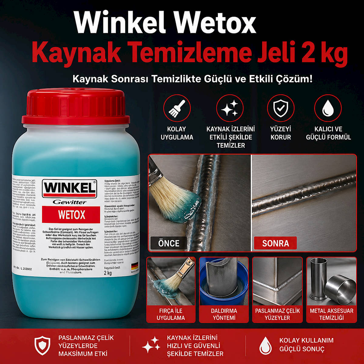 Winkel Wetox Kaynak Temizleme Jeli 2 kg