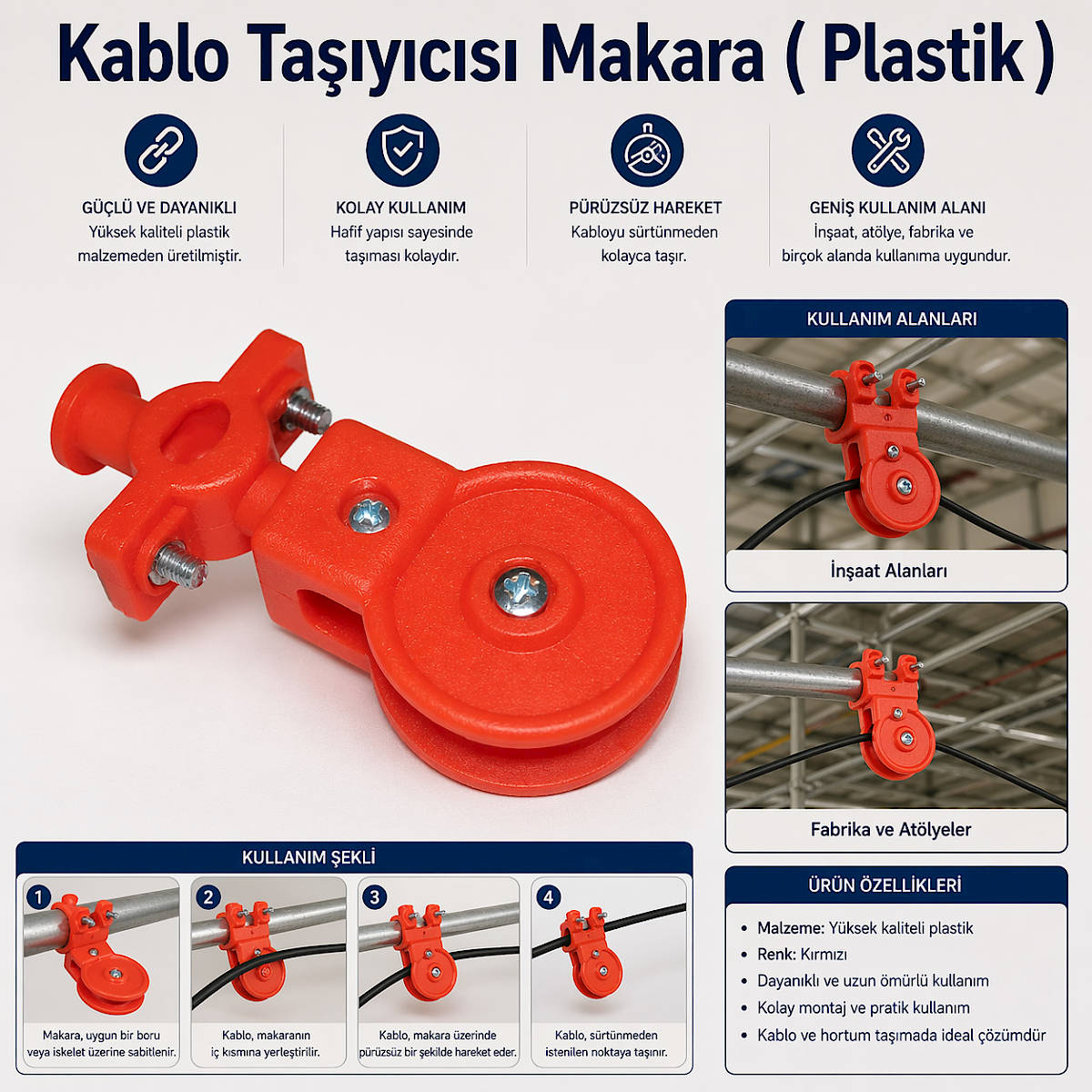 Kablo Ta��y�c�s� Makara ( Plastik )