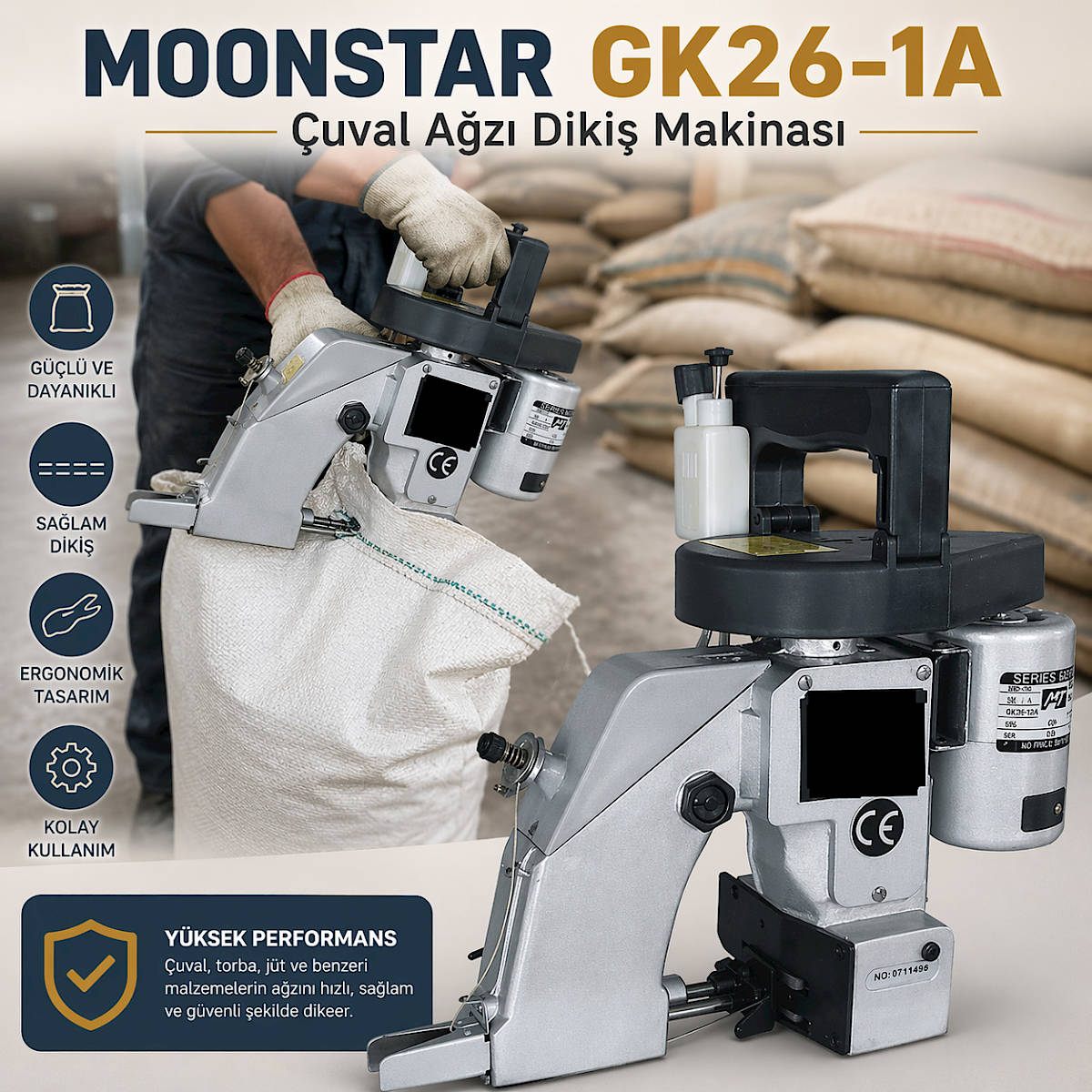 MOONSTAR GK26-1A �uval A�z� Diki� Makinas�