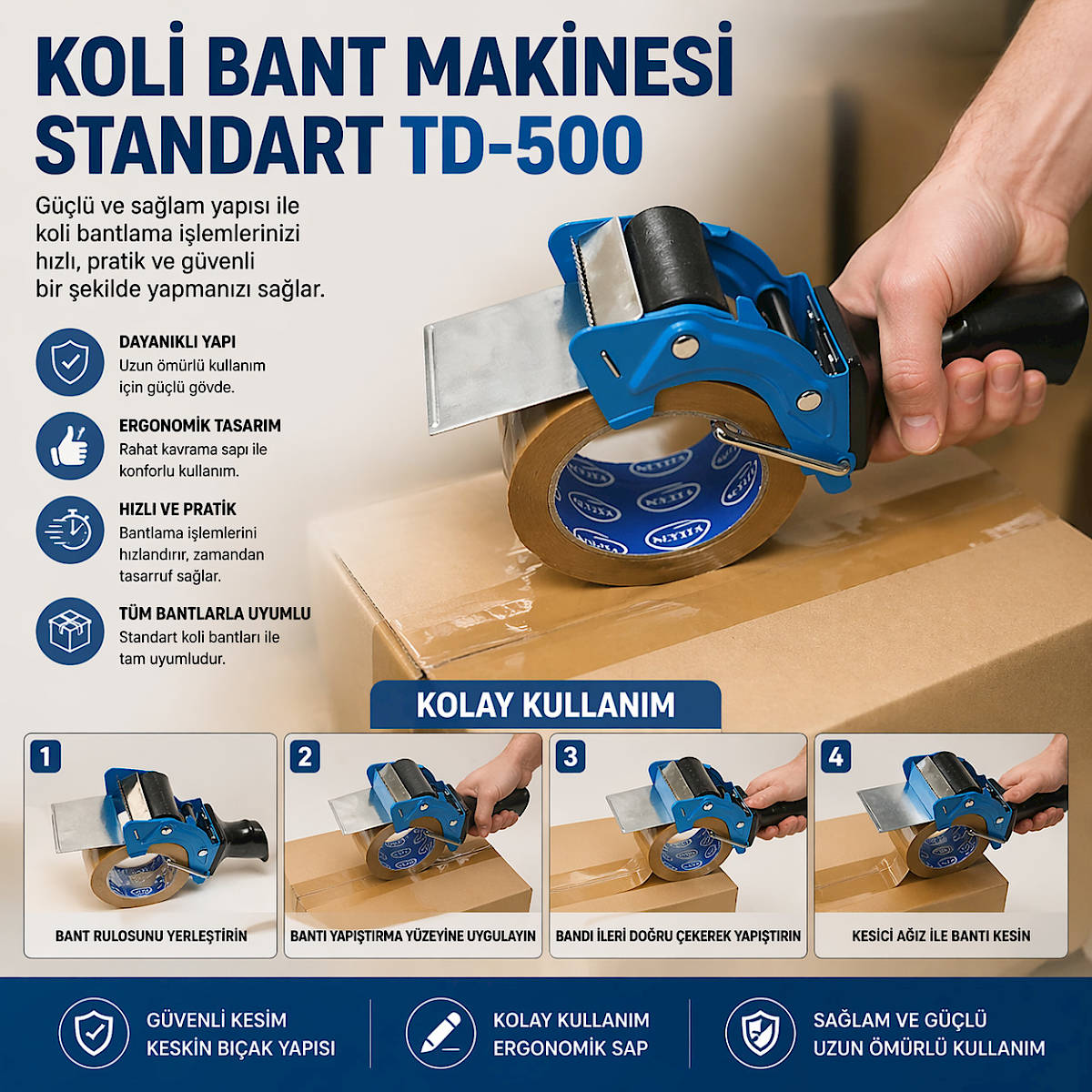 Koli Bant Makinesi Standart TD-500