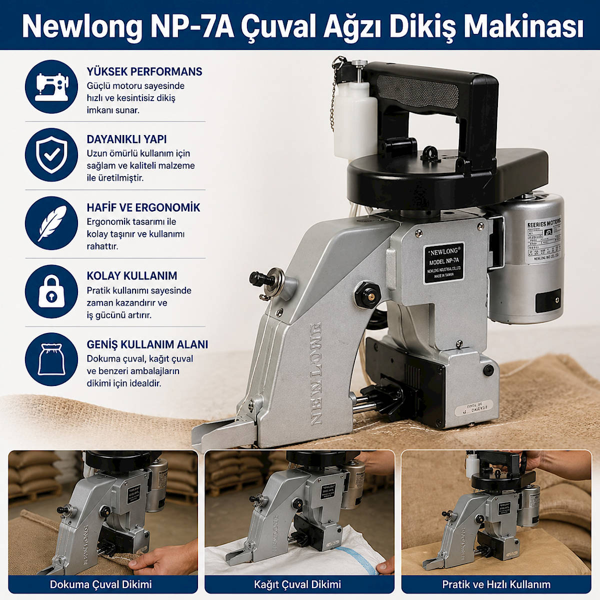 Newlong NP-7A �uval A�z� Diki� Makinas�