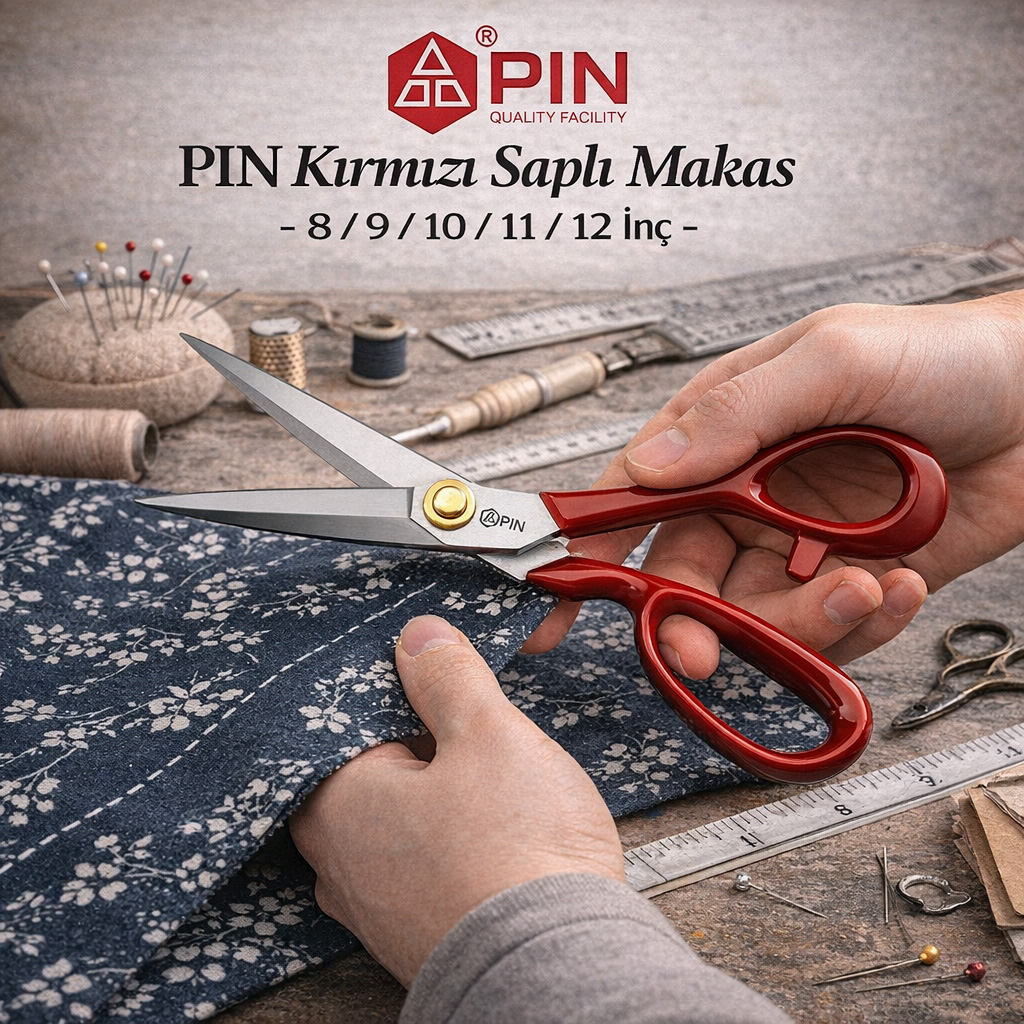 PIN K�rm�z� Sapl� Makas - 8 / 9 / 10 / 11 / 12 �n�
