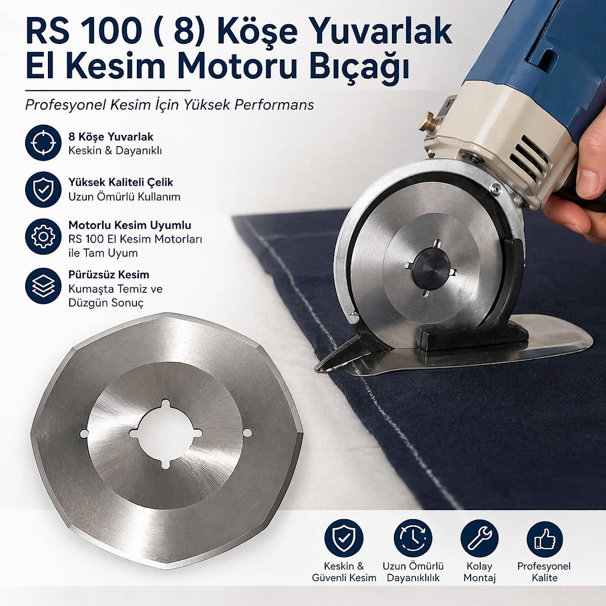 RS 100 ( 8) K��e Yuvarlak El Kesim Motoru B��a��