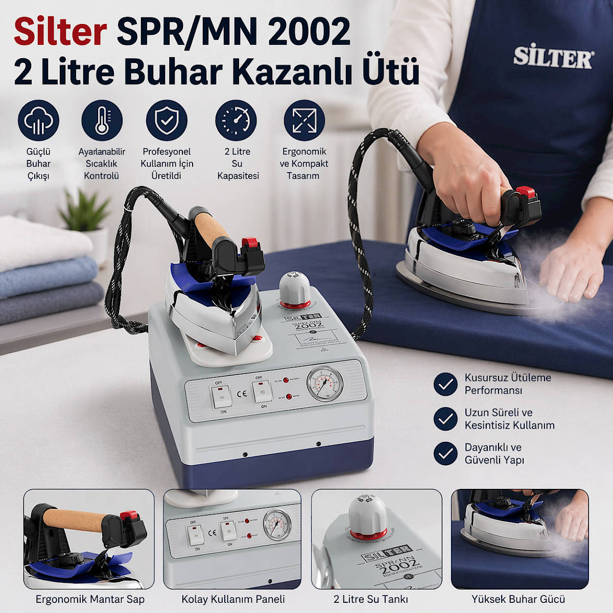 Silter SPR/MN 2002 2 Litre Buhar Kazanl� �t�