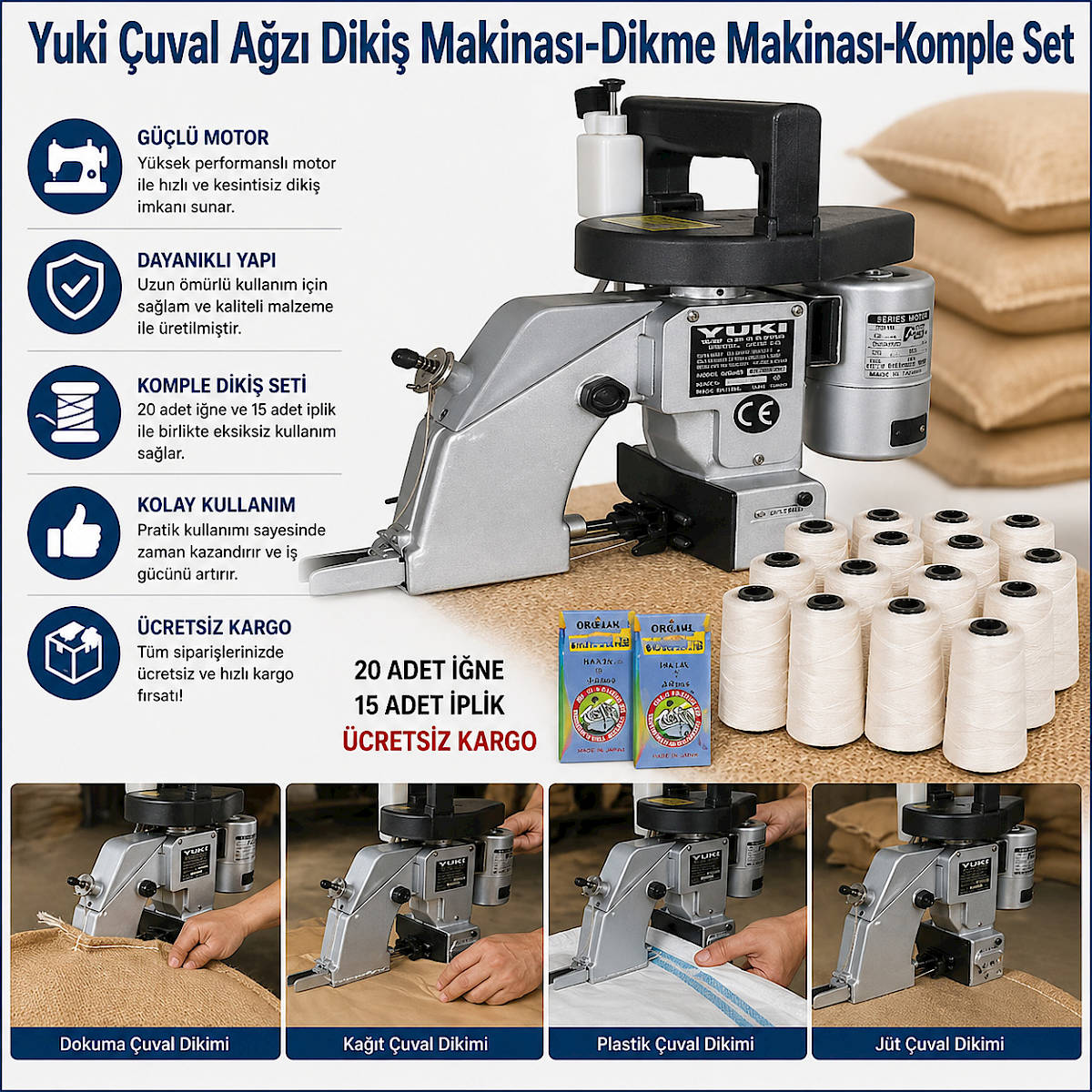 Yuki �uval A�z� Diki� Makinas�-Dikme Makinas�-Komple Set