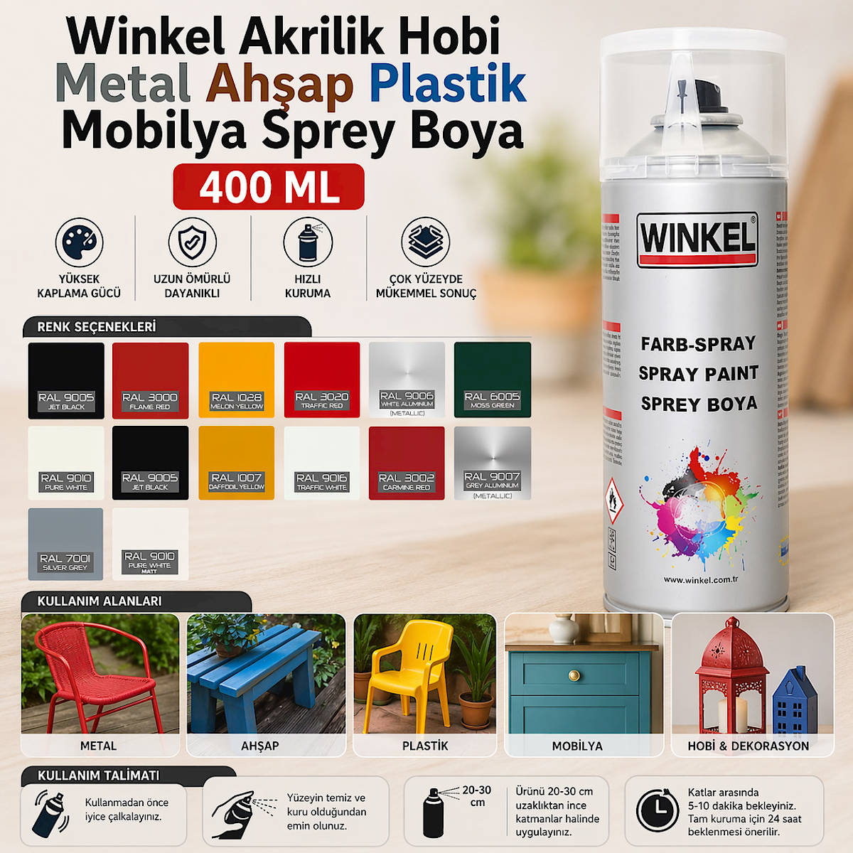 winkel akrilik sprey boya