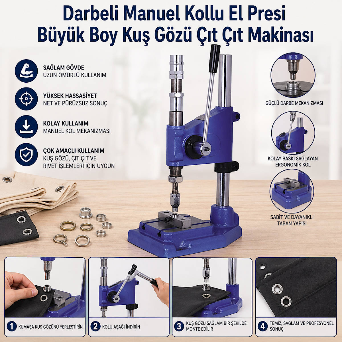 Darbeli Manuel Kollu El Presi B�y�k Boy Ku� G�z� ��t ��t Makinas�