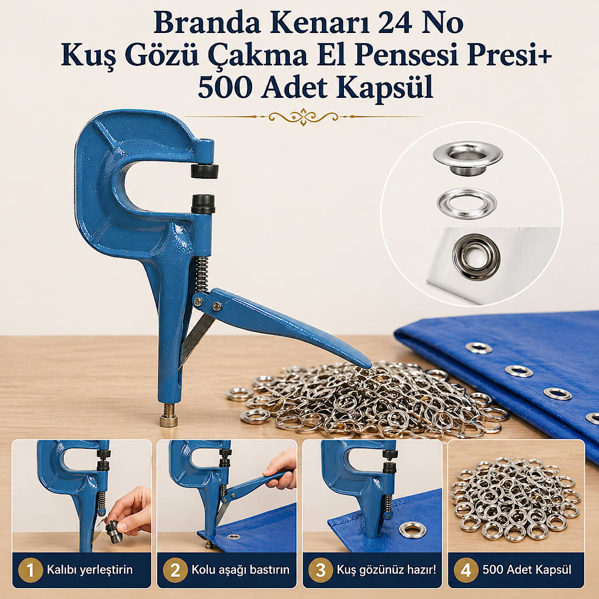 Branda Kenar� 24 No Ku� G�z� �akma El Pensesi Presi+ 500 Adet Kaps�l