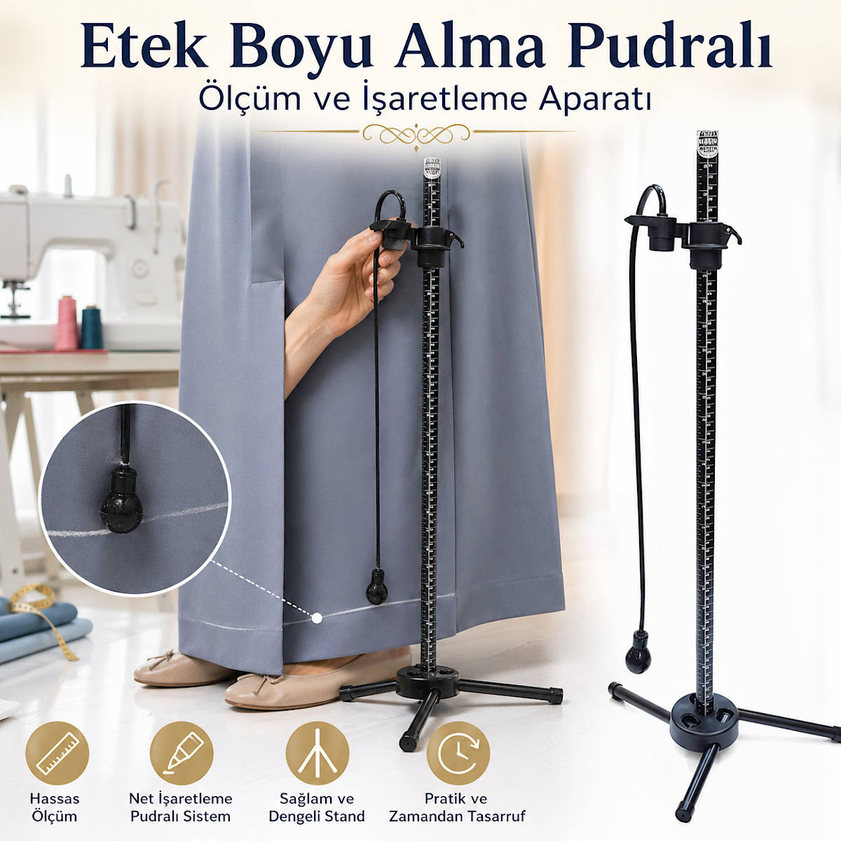 Etek Boyu Alma Pudral� �l��m ve ��aretleme Aparat�
