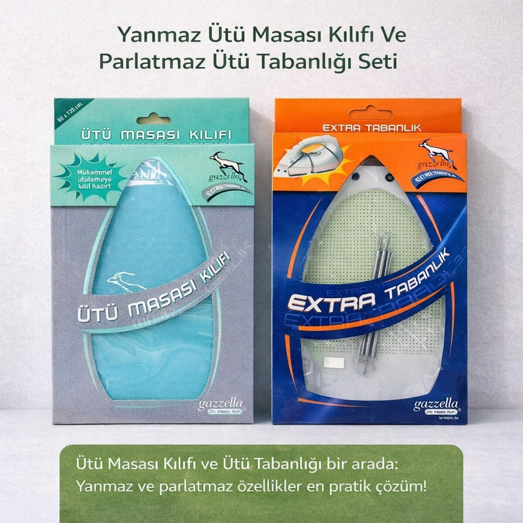 Yanmaz �t� Masas� K�l�f� Ve Parlatmaz �t� Tabanl��� Seti Ye�il