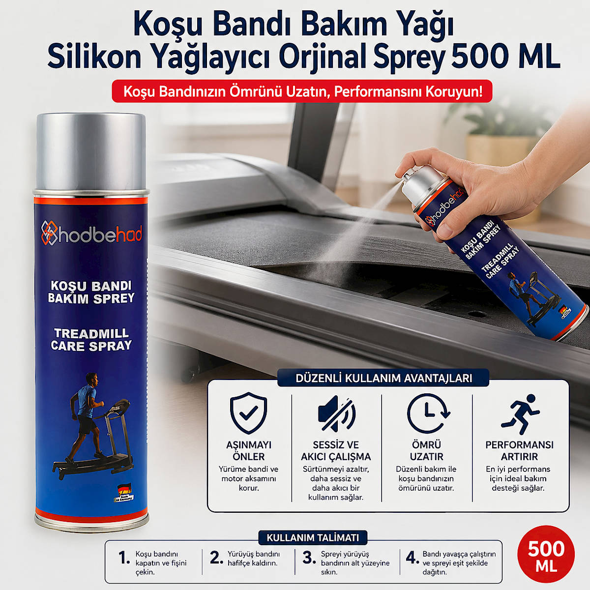Ko�u Band� Bak�m Ya�� Silikon Ya�lay�c� Orjinal Sprey 500 ML