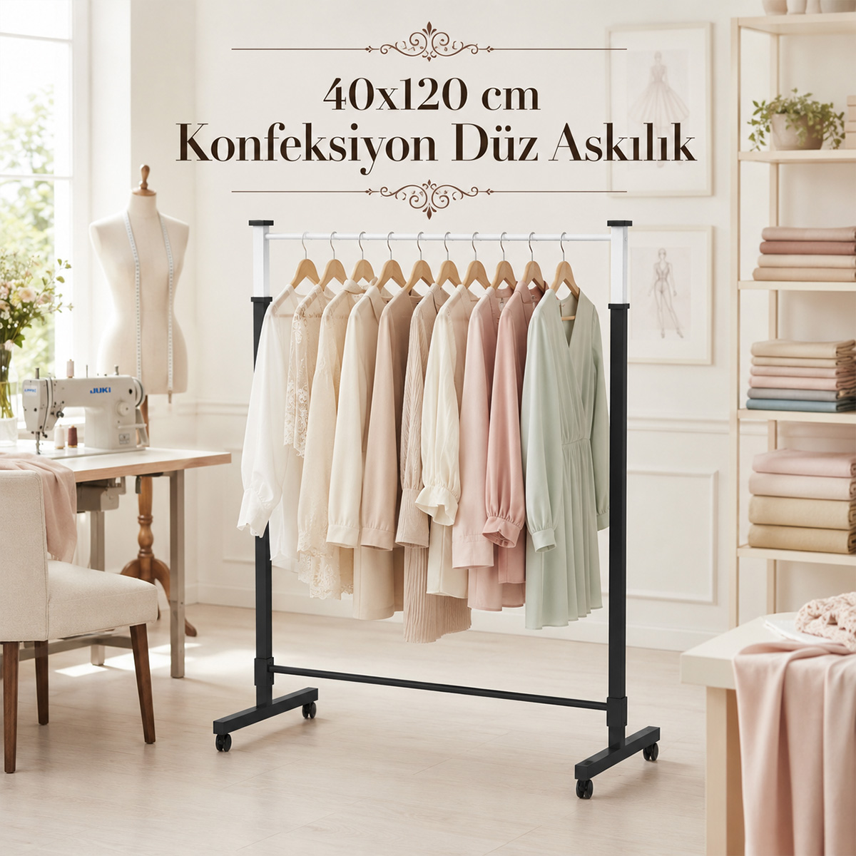 40x120 cm Konfeksiyon Düz Askılık