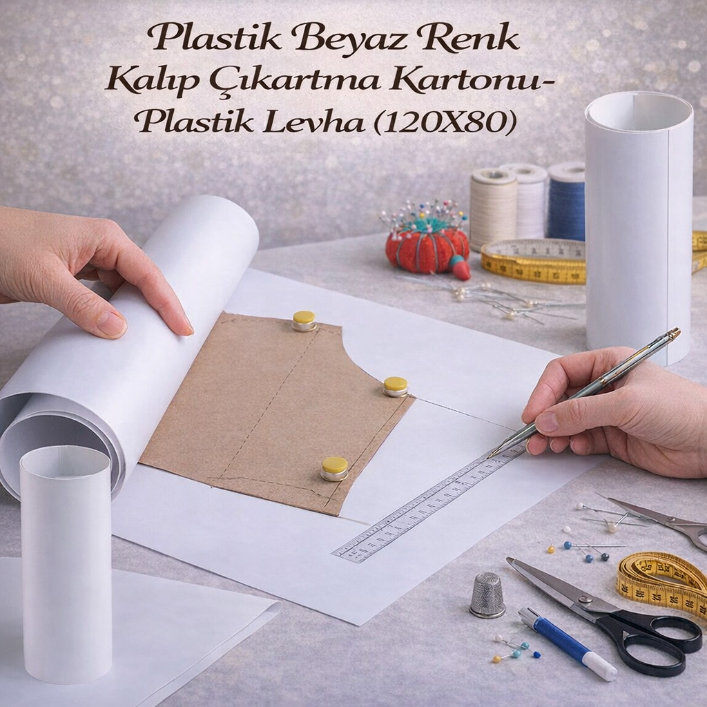 Plastik Beyaz Renk Kal�p ��kartma Kartonu-Plastik Levha (120X80)