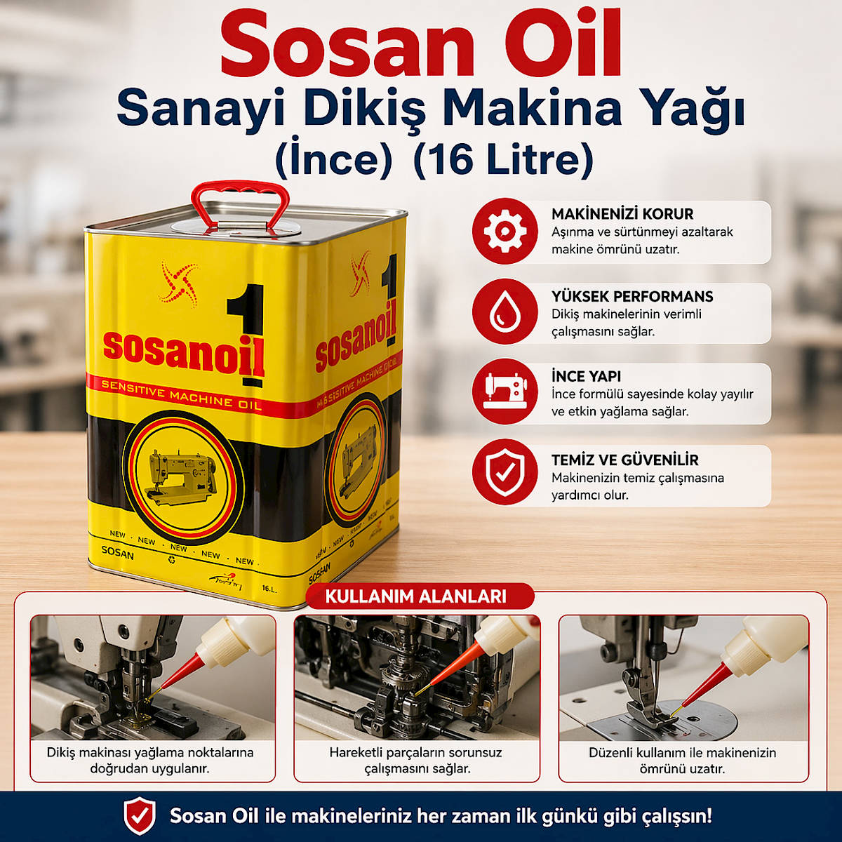 Sosan Oil Sanayi Diki� Makina Ya�� (�nce) (16 Litre)