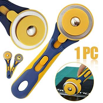 RS 60mm Yuvarlak Bakl Kuma Deri Vinil PVC Kat Rulet Kesici