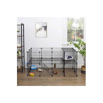 36 Panel Evcil Kk Hayvan Kedi Kpek Ku Evi Kafesi Oyun Park Portatif Tanabilir Metal Tel