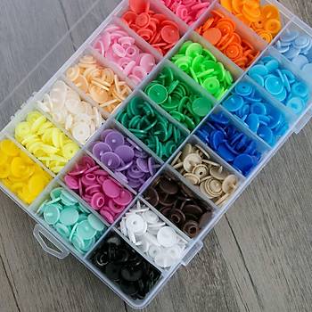 Plastik 360 Adet Renkli t t Dme ve Saklama Kutusu