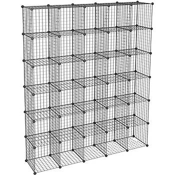 30 Blmeli Metal Sklp Taklabilen Dolap Raf Organizer Gardrop