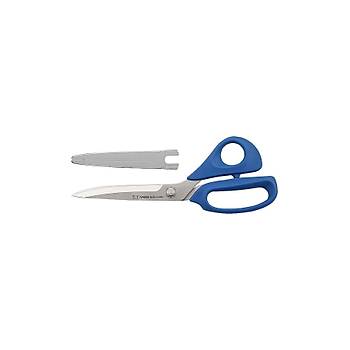 Kai V5250 Klfl Mavi Plastik Sapl Kuma Kesim Makas 25 Cm