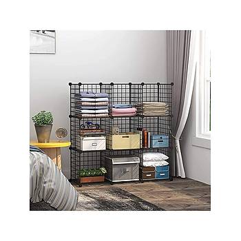 9 Blmeli Metal ok Amal Raf Dolap Organizer