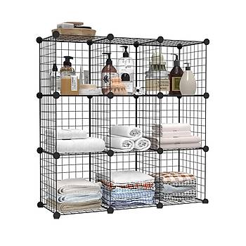 9 Blmeli Metal ok Amal Raf Dolap Organizer
