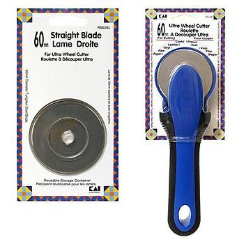 KA RS-60 Yuvarlak Bakl Kuma Deri Vinil PVC Kat Rulet Kesici ve RS60BL Yedek Ba
